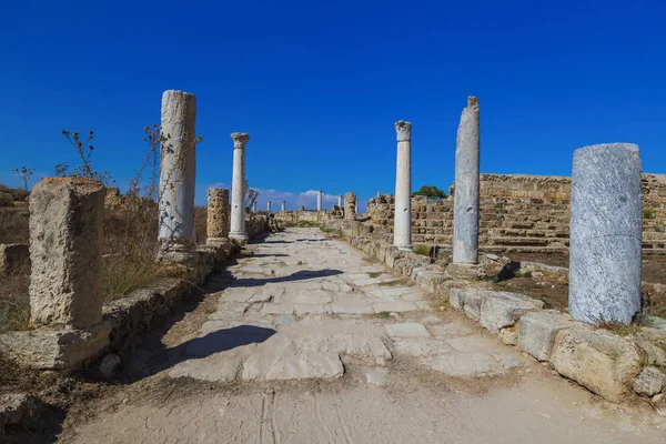 Salamis 'teki harabeler - Famagusta Kuzey Kıbrıs — Stok fotoğraf