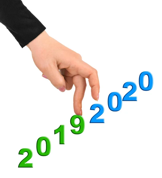 Hand and stairs 2020 — Stock Photo, Image