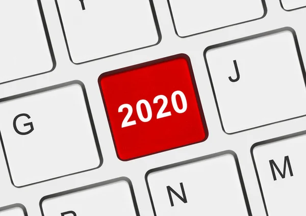2020 tuşlu bilgisayar klavyesi — Stok fotoğraf