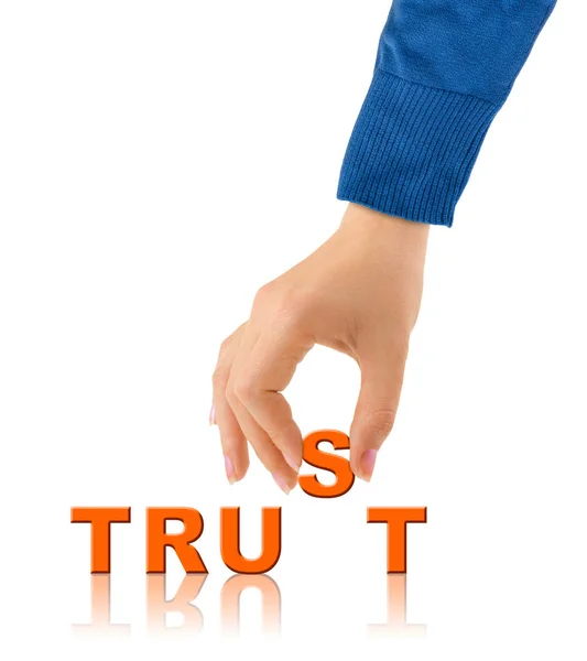 Confiança nas mãos e nas palavras — Fotografia de Stock