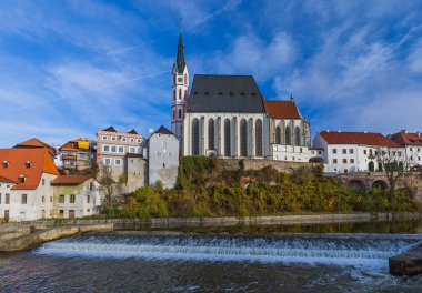 Cesky Krumlov cityscape Çek Cumhuriyeti'nde