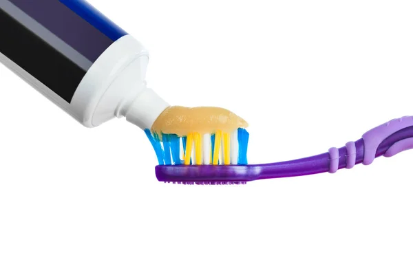 Zahnbürste und Paste — Stockfoto