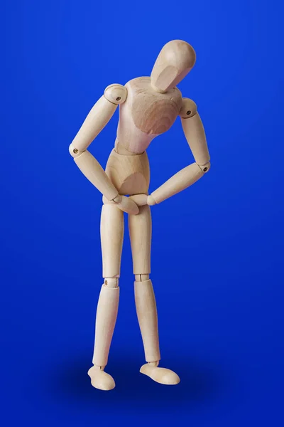 Figurine jouet en bois du patient - concept médical — Photo