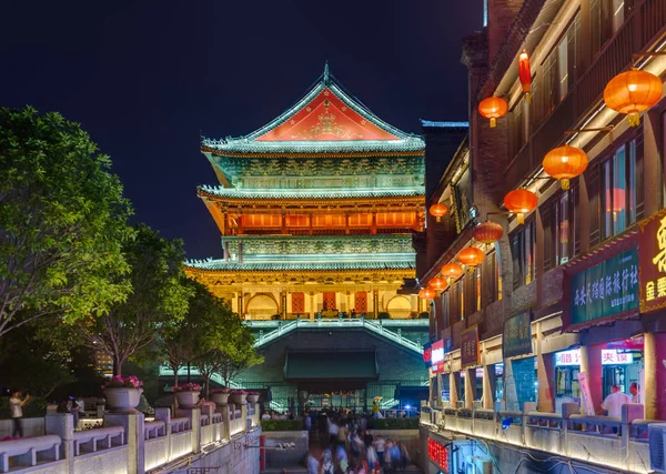 Xian, China - 19 de maio de 2018: Torre de tambor na cidade velha — Fotografia de Stock