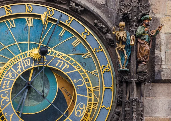 프라하-체코 공화국의에서 오래 된 천문 시계 — 스톡 사진