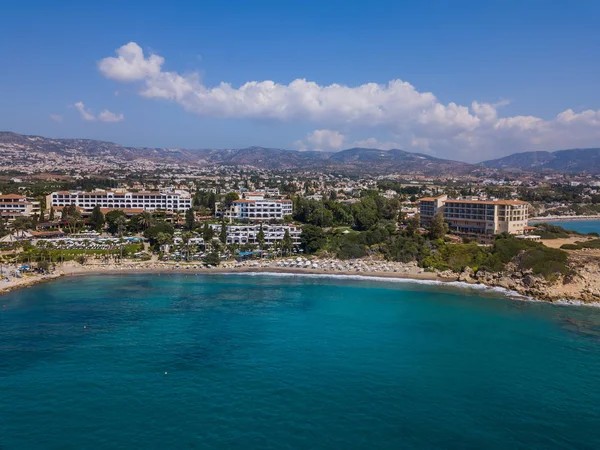 Spiaggia di corallo a Paphos Cipro - vista aerea — Foto Stock