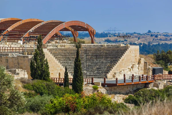 Sítio arqueológico antigo de Kourion em Limassol Chipre — Fotografia de Stock