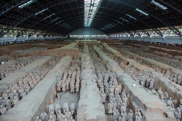 Strijders van beroemde Terracotta Leger in Xian China — Stockfoto