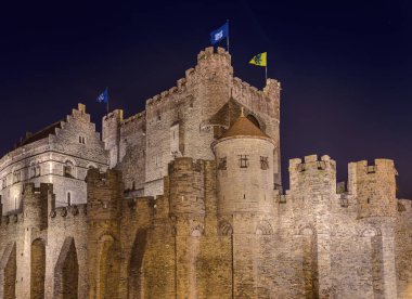 Gent 'teki Gravensteen Kalesi - Belçika