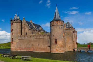 Muiderslot castle yakınındaki Amsterdam - Hollanda