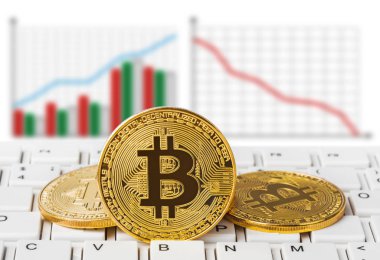 Bitcoins bilgisayar ve diyagram - iş geçmişi