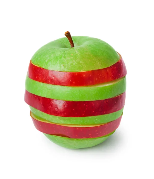 Stapel aufgeschnittener Äpfel — Stockfoto