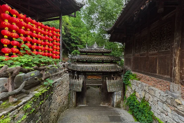 Tujia dorp in Zhangjiajie China — Stockfoto