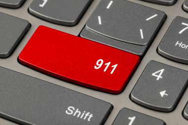 Bilgisayar klavye ile 911 anahtar