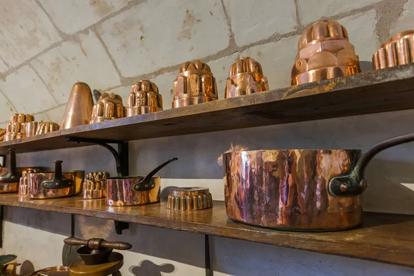 Cocina en el castillo Chenonceau - Valle del Loira - Francia —  Fotos de Stock