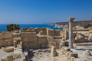 Limasol Kıbrıs 'taki antik Kourion arkeoloji sahası