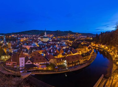 Cesky Krumlov cityscape Çek Cumhuriyeti'nde
