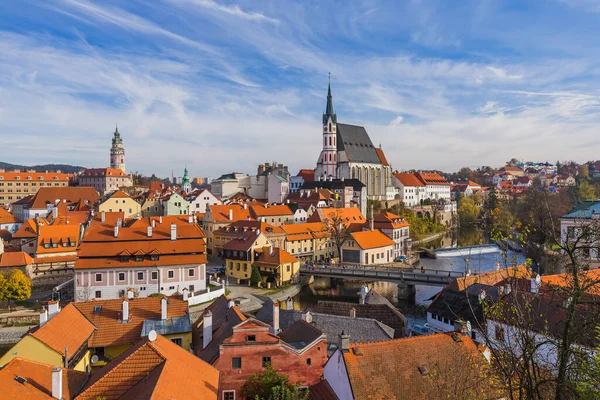 Cesky Krumlov paesaggio urbano in Repubblica Ceca — Foto Stock