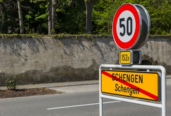 Schengen 룩셈부르크에 로그인 — 스톡 사진