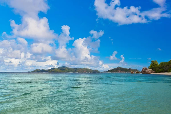 Famous beach Source d'Argent at Seychelles — Stock Photo, Image