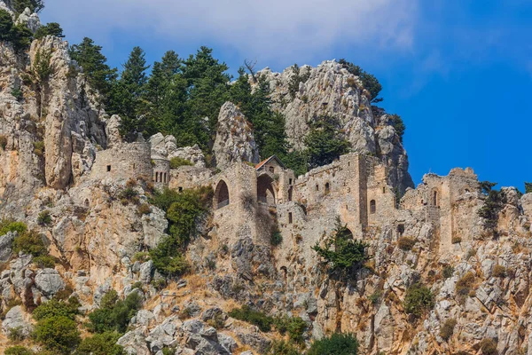 Historický Hrad Saint Hilarion Kyrenském Kraji Severní Kypr Architektonické Zázemí — Stock fotografie