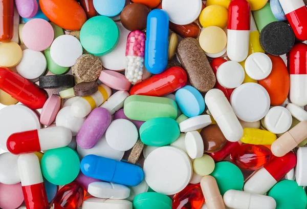 錠剤のヒープ 抽象的な医学的背景 — ストック写真