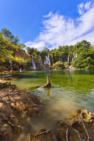 Kravice Waterval Bosnië Herzegovina Natuur Reizen Achtergrond — Stockfoto