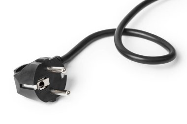 Beyaz arka plan üzerinde izole düğüm elektrik kablosuyla