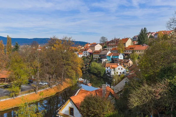 Cesky Krumlov Paisaje Urbano República Checa Viajes Arquitectura Fondo —  Fotos de Stock