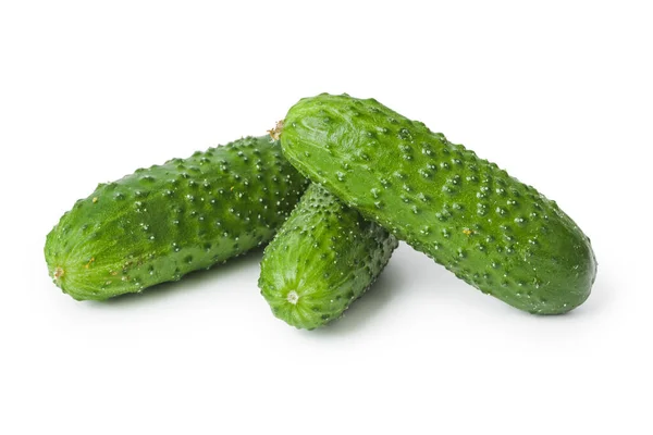 Fresh Cucumbers Isolated White Background — Stock Photo, Image
