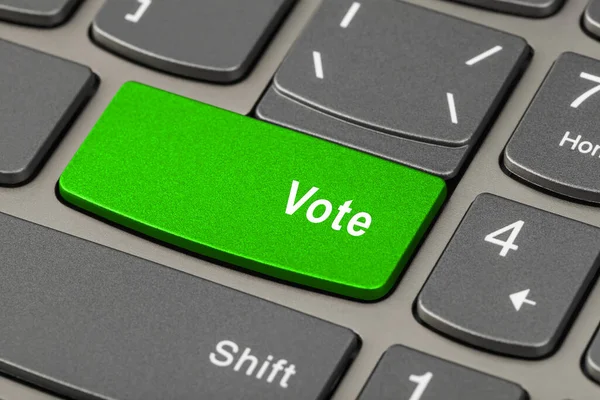 Vote 배경이 컴퓨터 노트북 키보드 — 스톡 사진