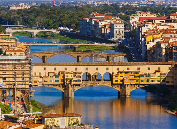 Ponte Ponte Vecchio Florença Itália Arquitetura Fundo — Fotografia de Stock