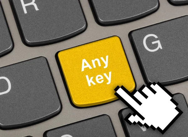 任意のキーでコンピュータのキーボード 技術背景 — ストック写真