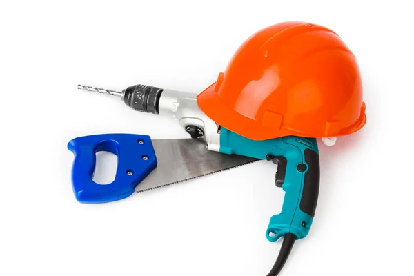 Different Construction Tools Isolated White Background — Stock Photo, Image