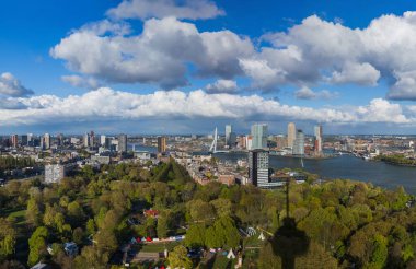 Rotterdam şehir manzarası - Hollanda - mimari arka plan