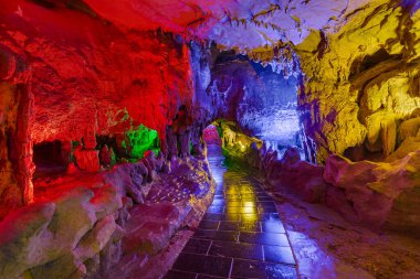 Huanglong Yellow Dragon Cave - China - nature travel background clipart