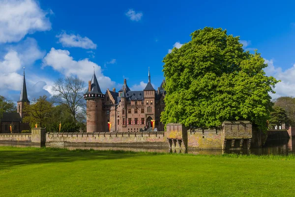 荷兰乌得勒支附近的De Haar城堡 建筑背景 — 图库照片