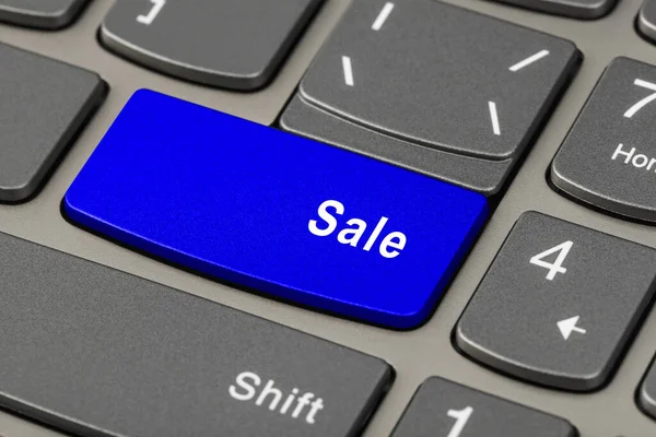 Computer Notebook Keyboard Sale Key Technology Background — Stock Photo, Image