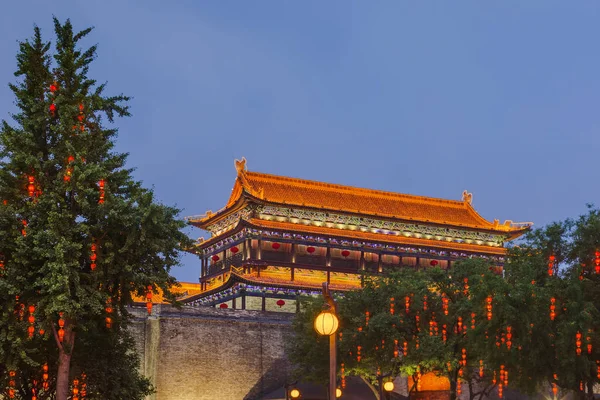 Festung Der Altstadt Xian China Reise Und Architektur Hintergrund — Stockfoto