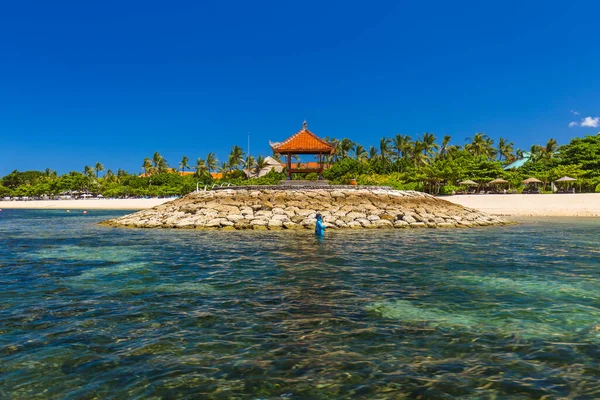 Playa Nusa Dua Bali Indonesia Fondo Vacaciones Naturaleza — Foto de Stock