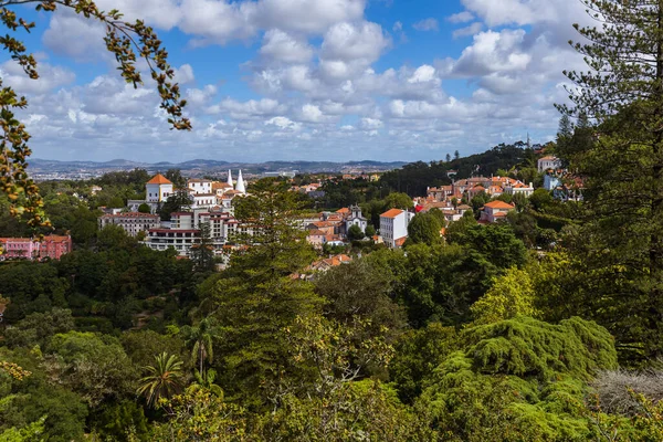 Stare Miasto Pałac Narodowy Sintra Portugalia Tło Architektury — Zdjęcie stockowe