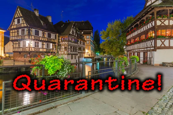 Quarantaine France Maisons Traditionnelles Colorées Strasbourg Alsace France Voyage Architecture — Photo