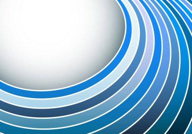 Soyut mavi daire çizgili arka plan kopya alanı ile vektör.