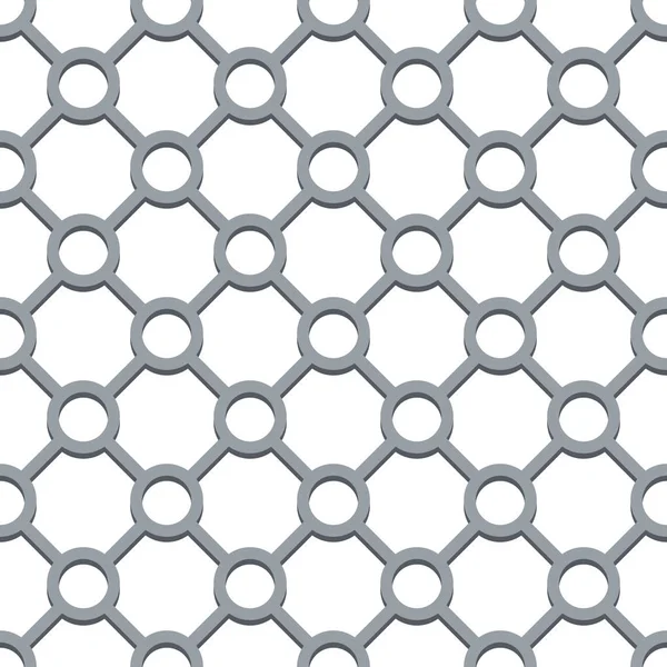 Cerchio senza soluzione di continuità e diamante forme griglia modello vettoriale . — Vettoriale Stock