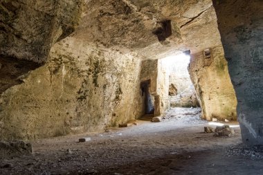 Agia Solomoni Catacomb içinde Paphos, Kıbrıs.