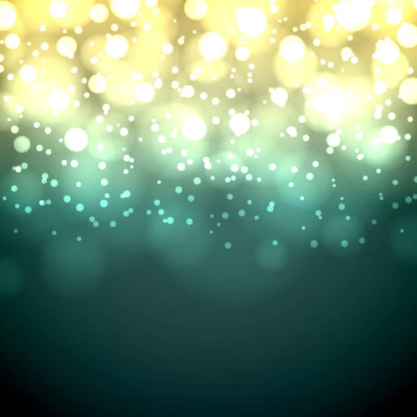 Fond vectoriel vintage bokeh vert et jaune foncé . — Image vectorielle