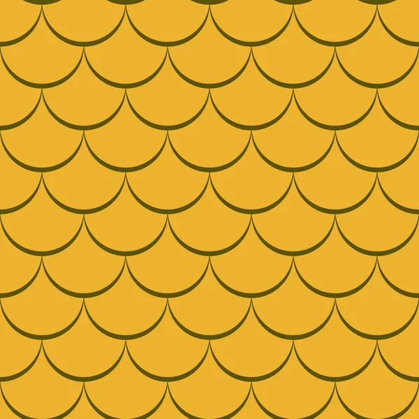 추상 원활한 노란색 생선 스케일 패턴. — 스톡 벡터