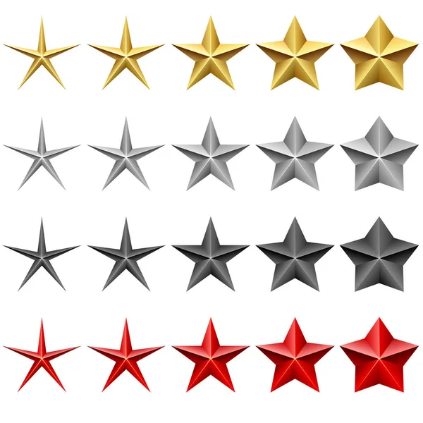 Star icons vector set — Stock Vector