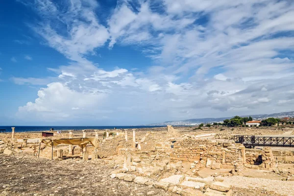 Parcul arheologic Paphos peisaj în ziua însorită, Cipru . — Fotografie, imagine de stoc