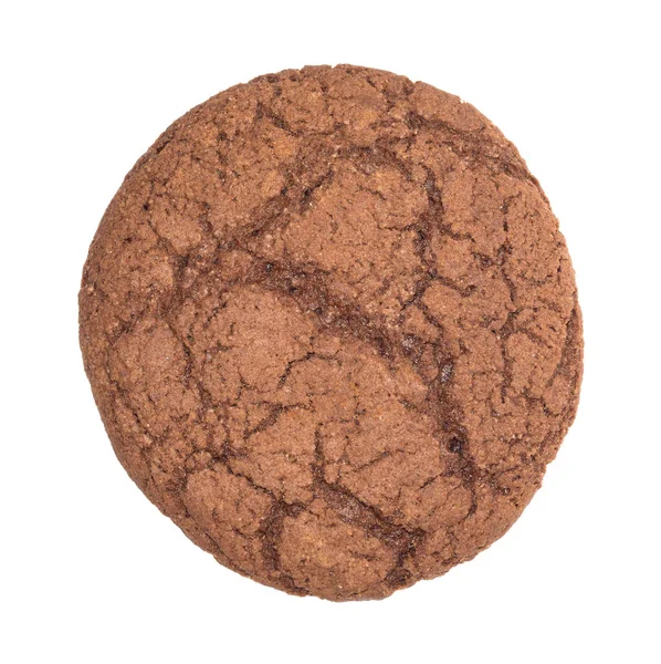 Round chocolate cookie isolated on white background. — Stock Photo, Image